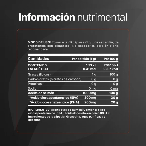 Omega 3 Salmon Oil | Omega 3 Aceite Puro de Salmón - Image 5
